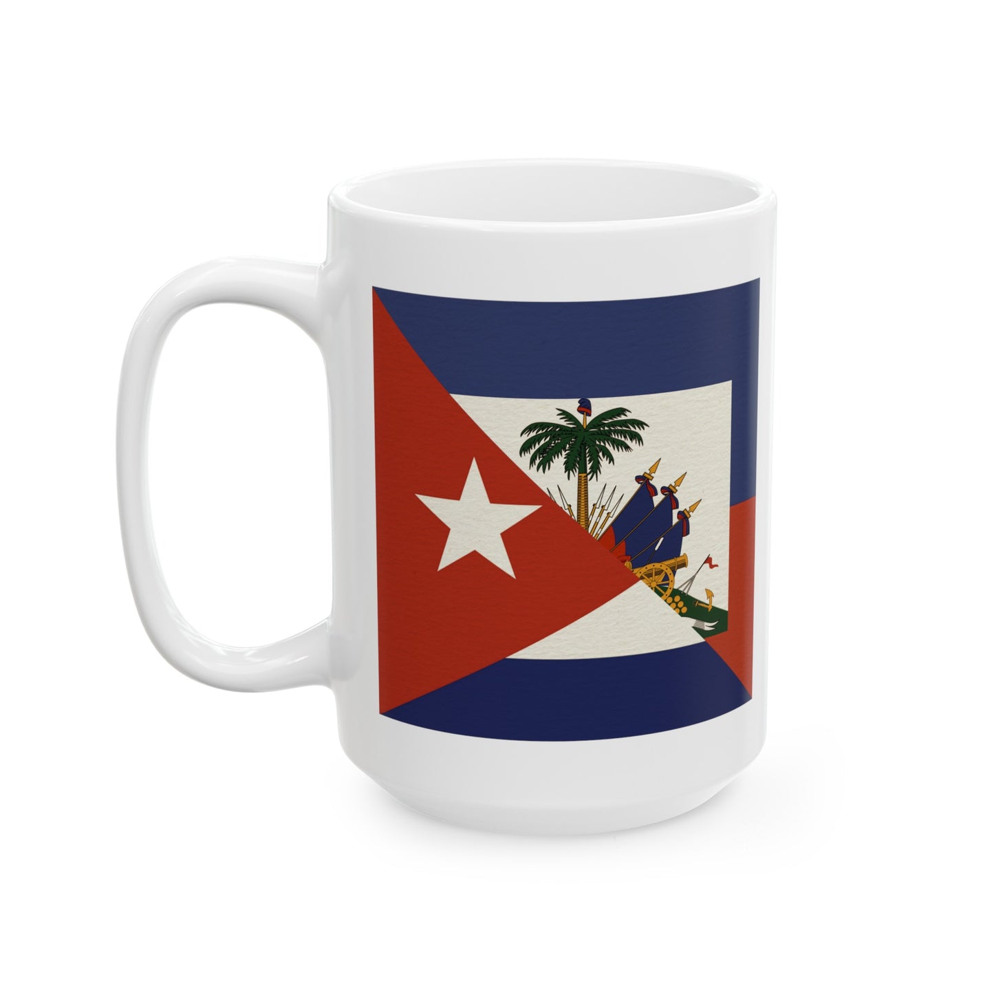 Haiti Cuba Flag | Haitian Cuban Ayiti Cubano Ceramic Mug 11oz, 15oz Cup