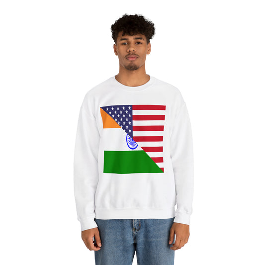 Indian American Flag Half India USA Unisex Sweatshirt