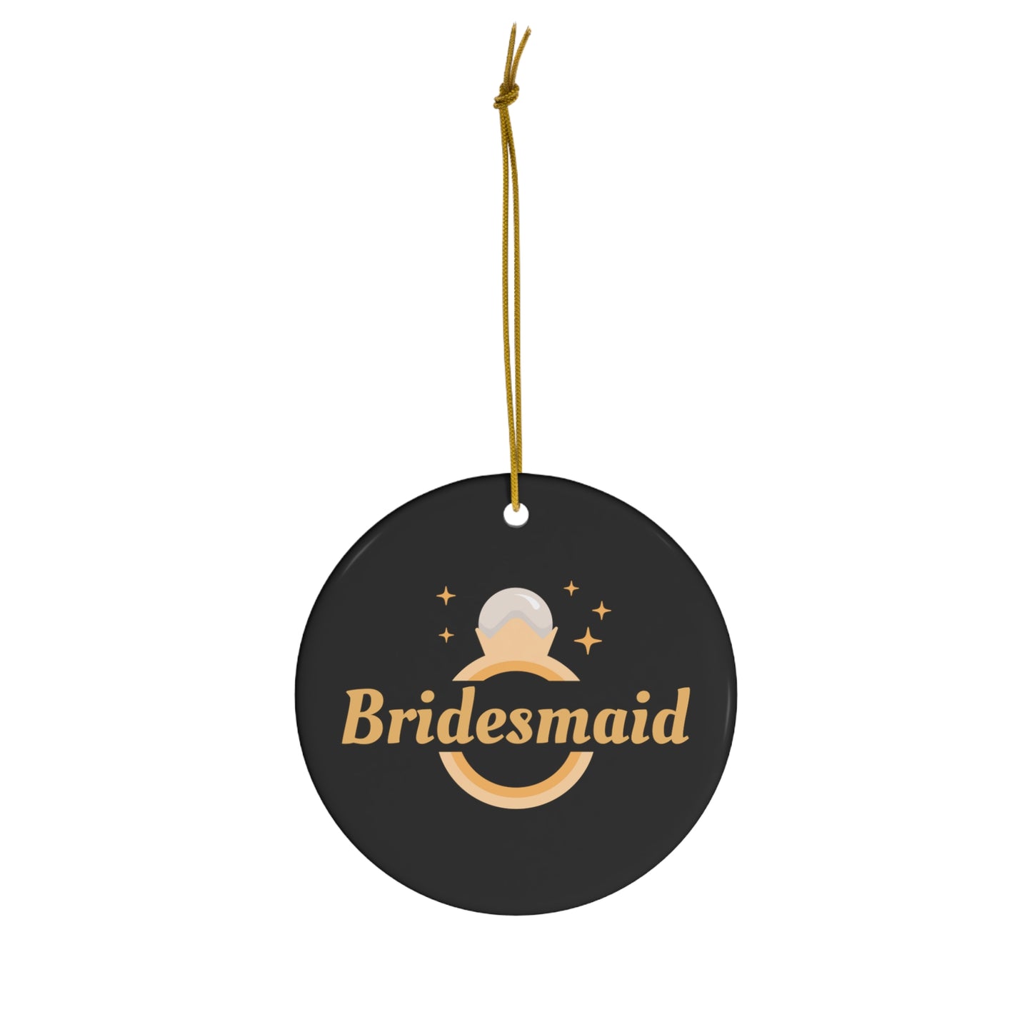 Bridesmaid Bridal Shower Bachelorette Gift Ceramic Ornament | Christmas Tree Ornaments