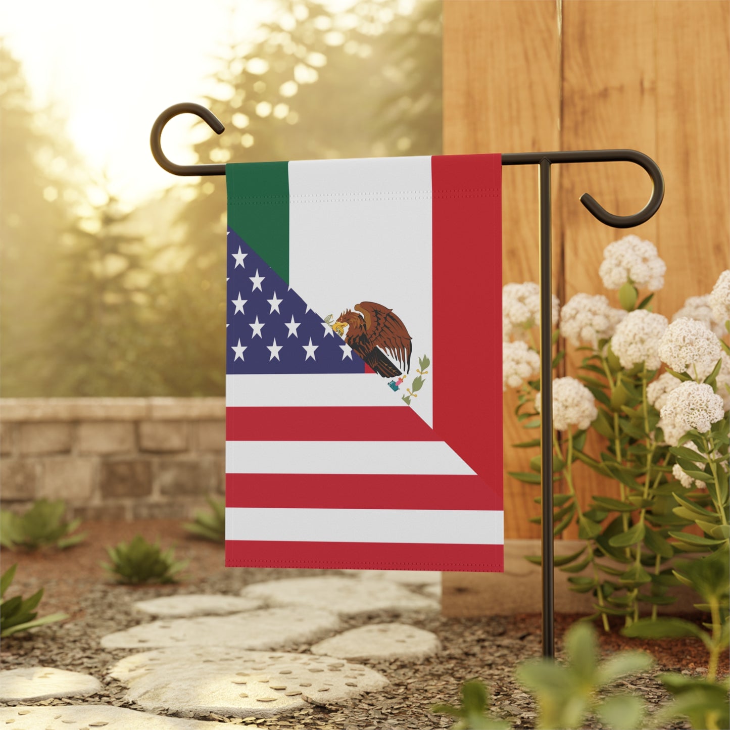 Mexican American Flag Garden & House Banner Mexico USA