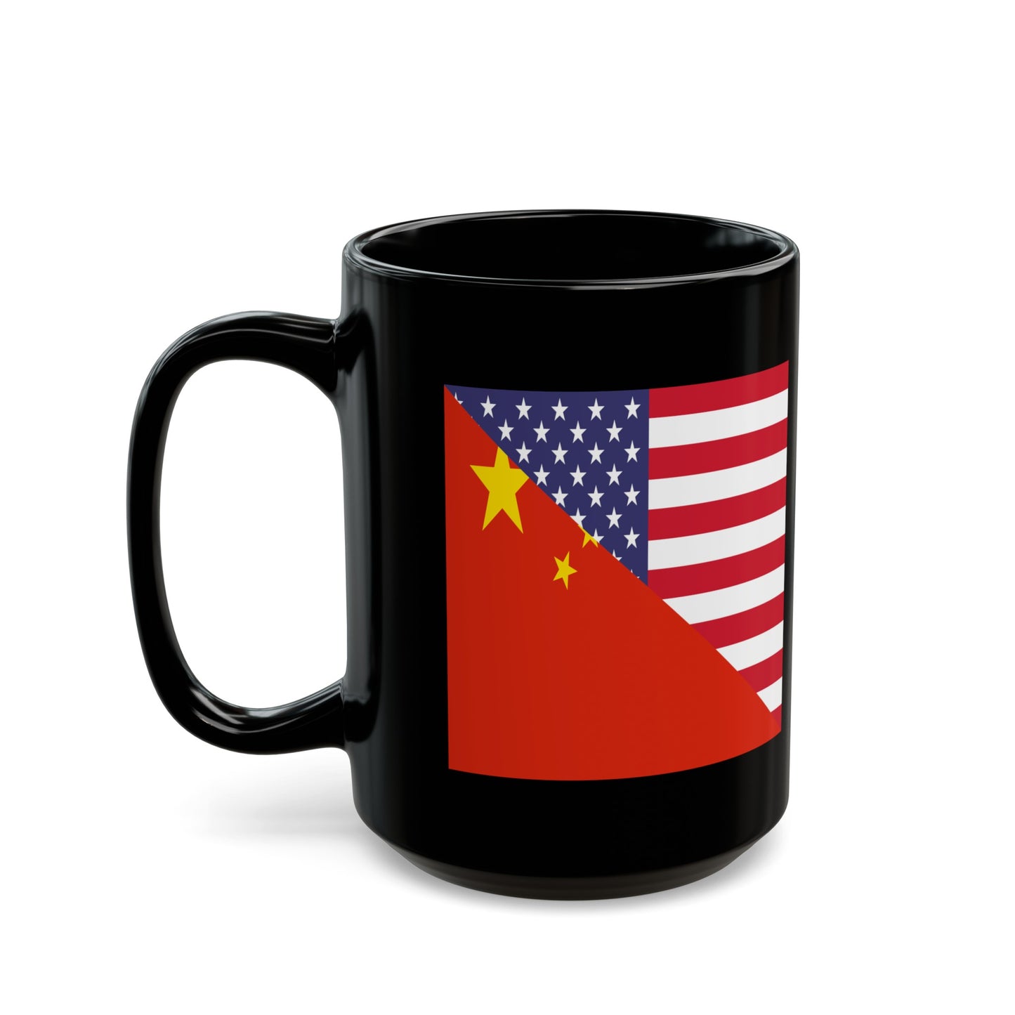 Chinese American Flag China USA Black Mug (11oz, 15oz)