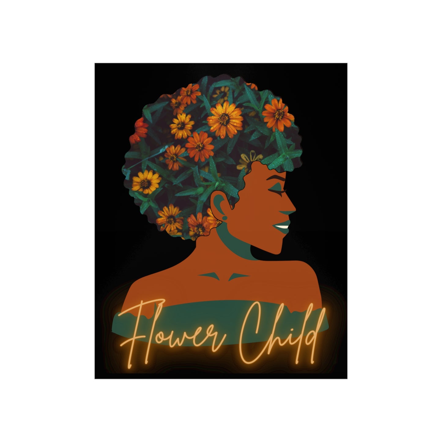 Flower Child |Earth Lady  Premium Matte Poster