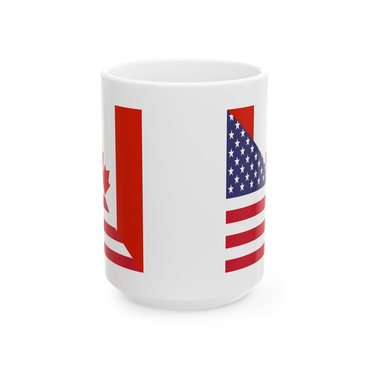 Canadian American Flag Canada USA Ceramic Mug 11oz, 15oz Cup