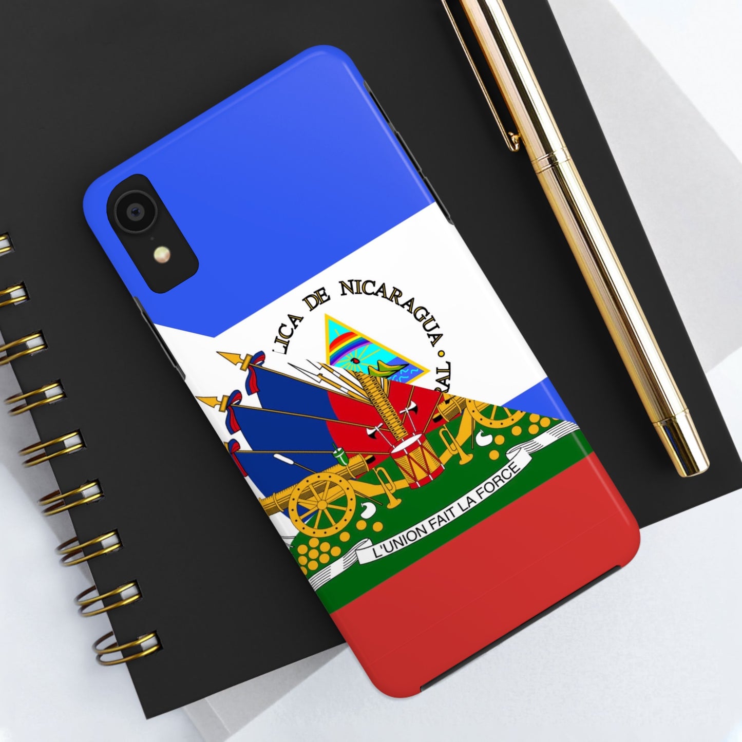 Haiti Nicaragua Flag Haitian Nicaraguan Tough Phone Cases