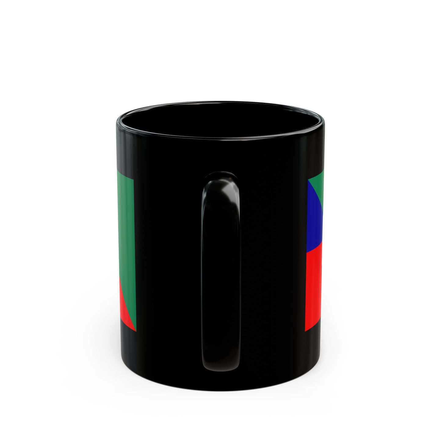 Haitian Nigerian Flag Half Haiti Nigeria Black Mug (11oz, 15oz)