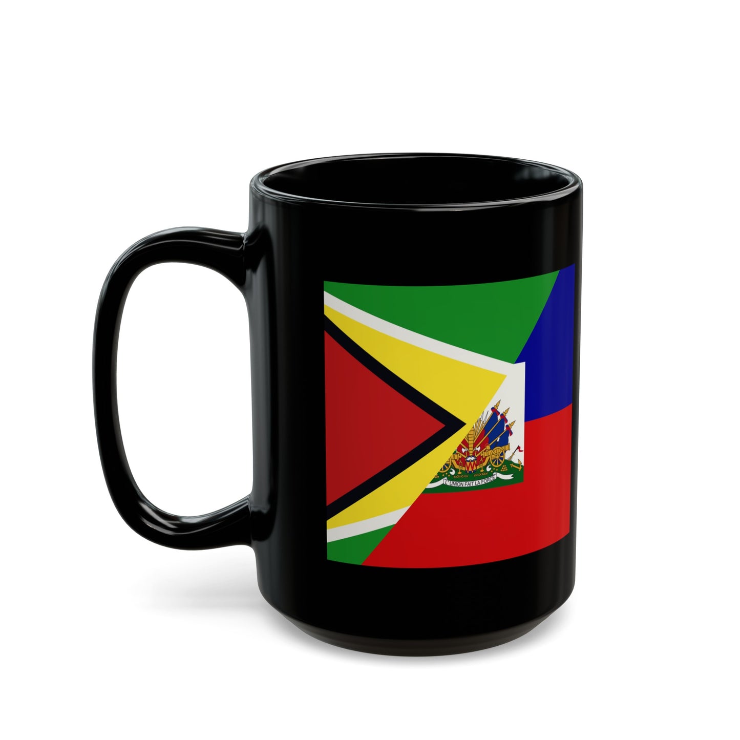 Haiti Guyana Flag Haitian Guyanese Black Mug (11oz, 15oz)