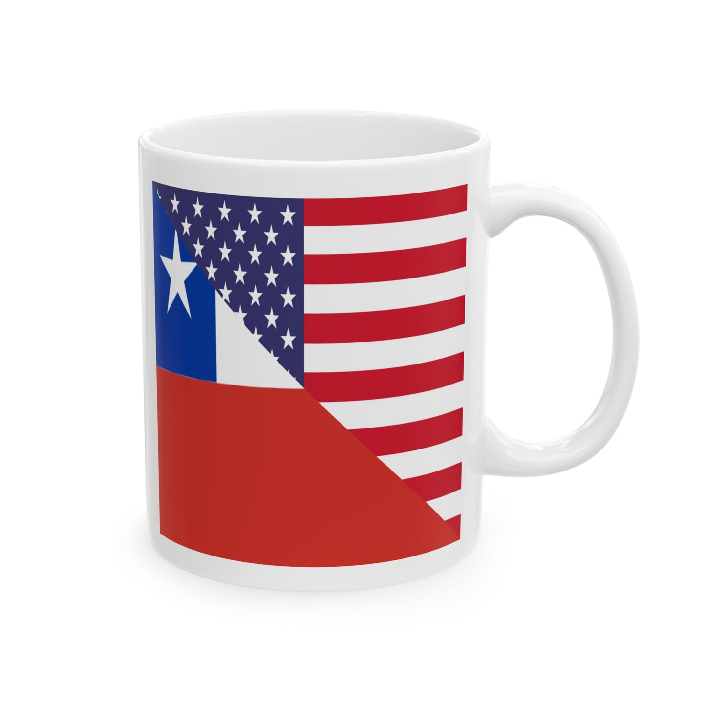 Chilean American Flag Chile USA Ceramic Mug 11oz, 15oz Cup