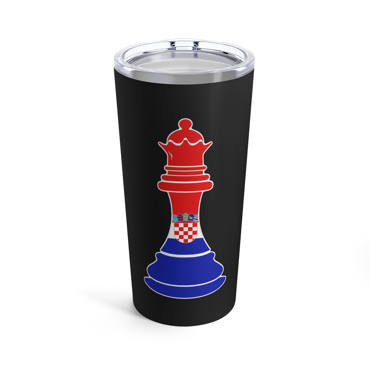 Croatian Queen Flag Chess Piece Croatia Tumbler 20oz Beverage Container