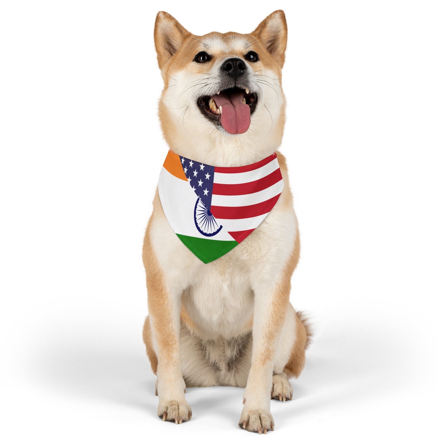 Indian American Flag Pet Bandana Collar | India Dog Cat Animal