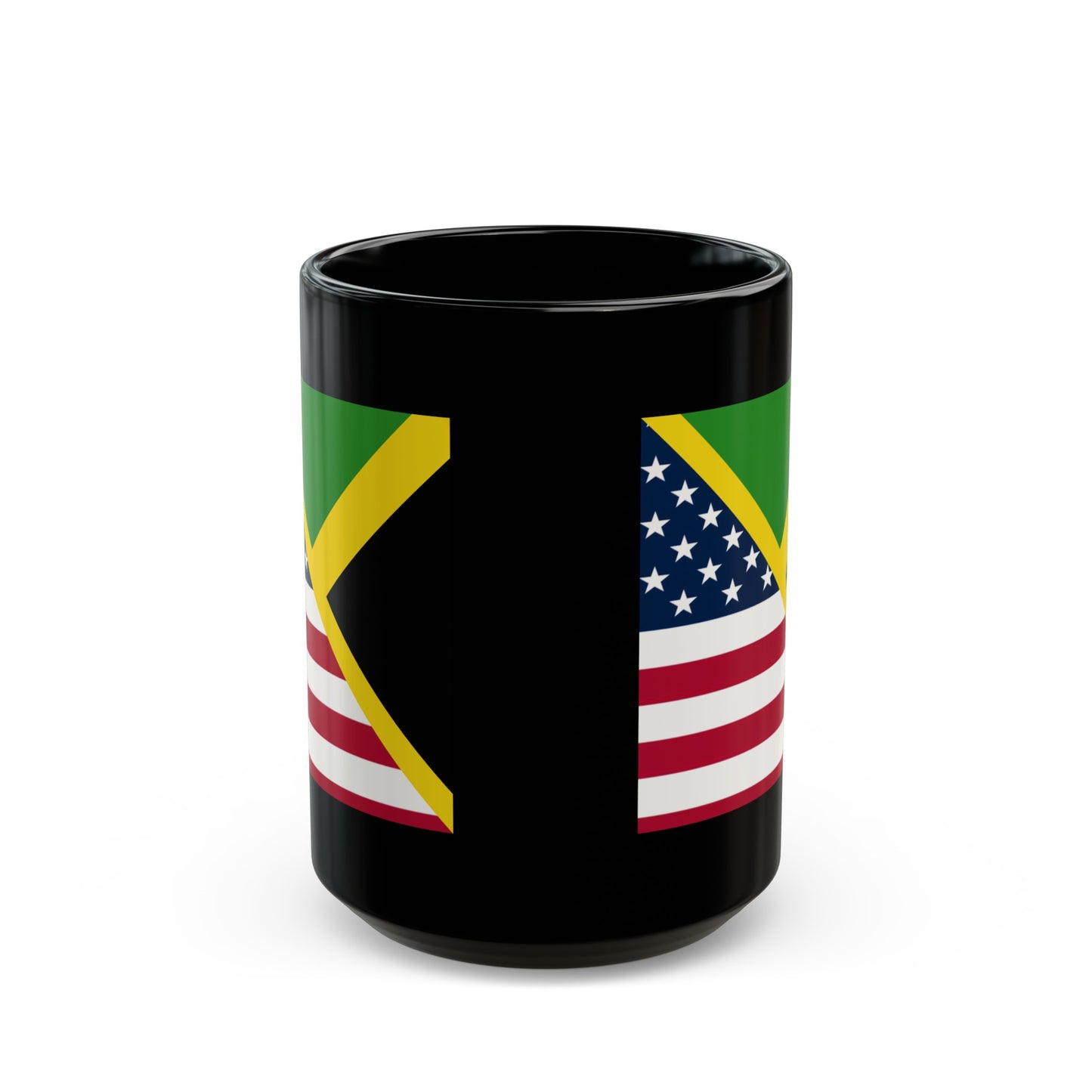 Jamaican American Flag Jamaica USA Black Mug (11oz, 15oz)