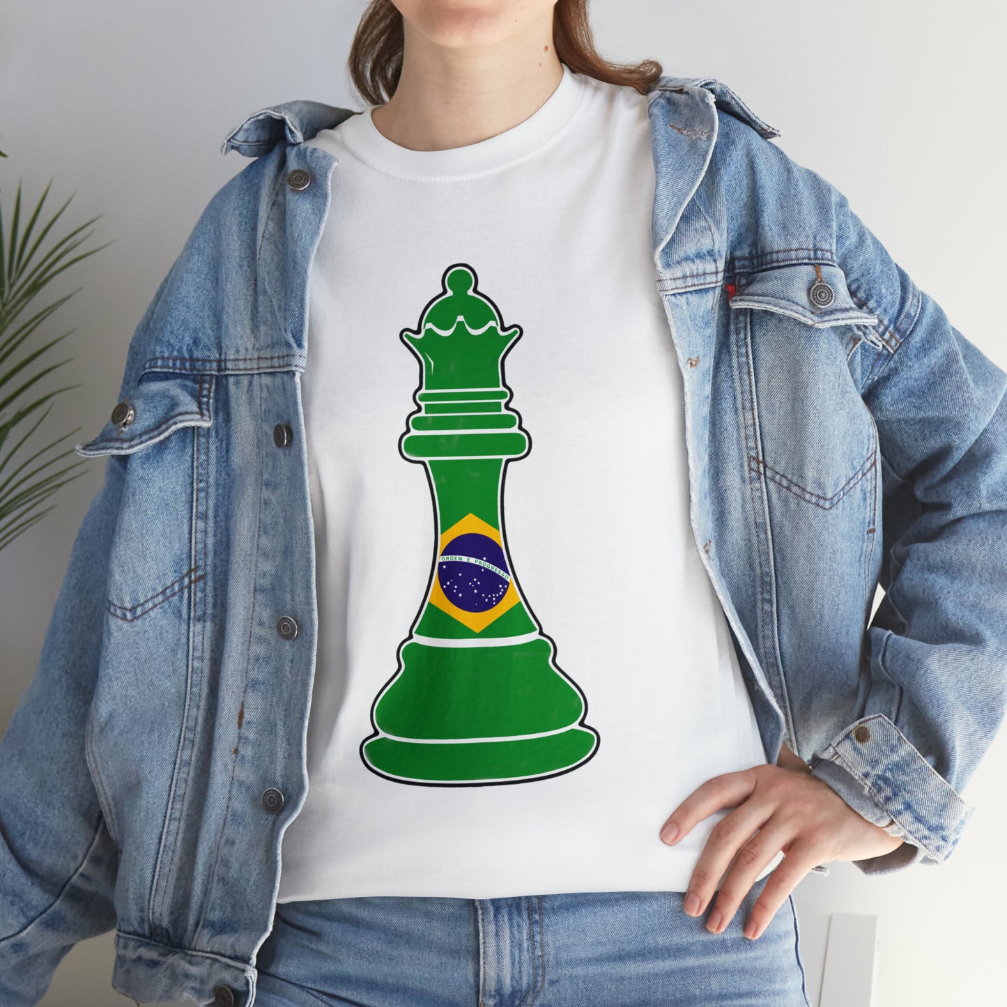 Brazillian Queen Flag Chess Piece Brazil T-Shirt | Unisex Tee Shirt