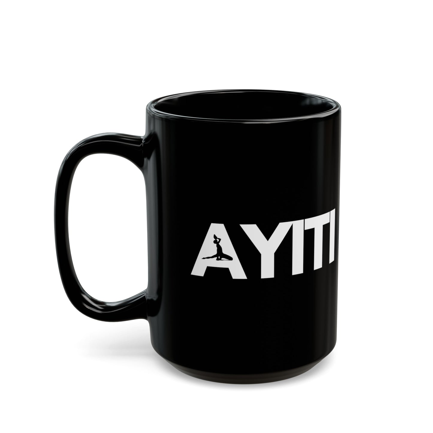 Ayiti Neg Mawon White Text Haiti Black Mug (11oz, 15oz)