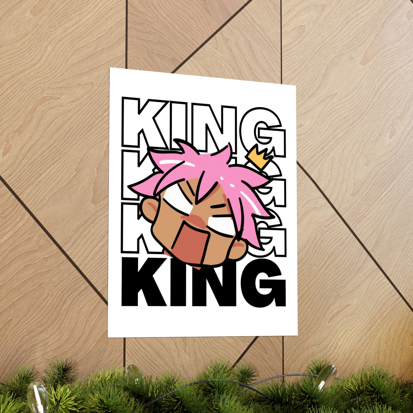 Anime King Royalty Crown Premium Matte Poster