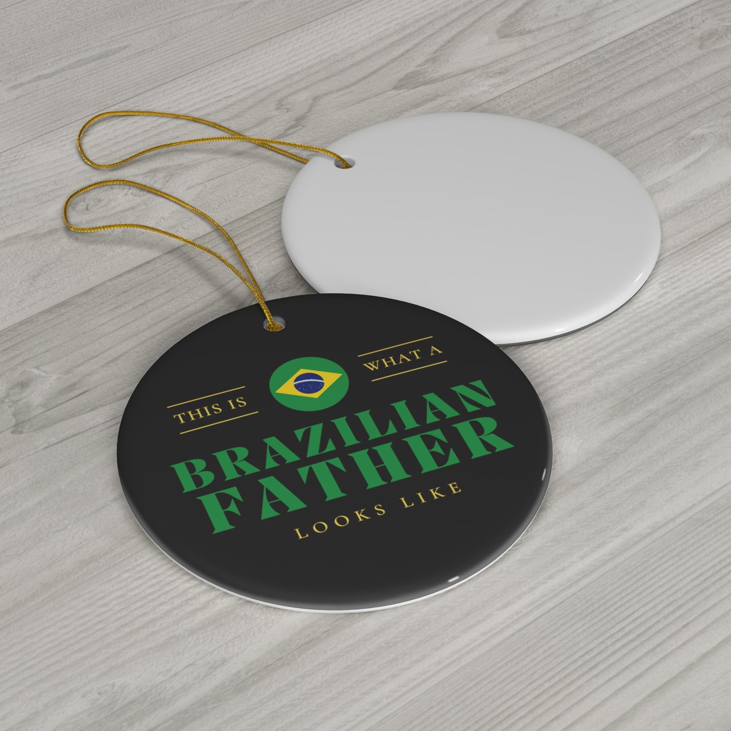 Brazilian Dad Looks Like Brazil Father Ceramic Ornament | Christmas Tree Ornaments