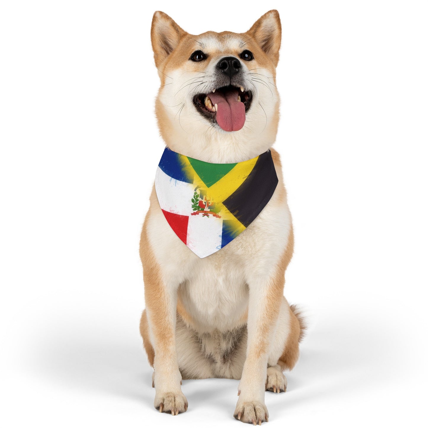 Dominican Republic Jamaican Flag Pet Bandana Collar Dog Cat DR Jamaica