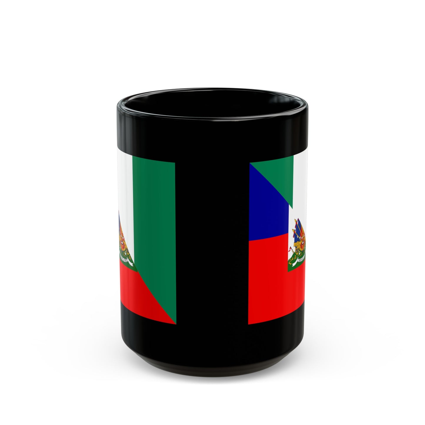 Haitian Nigerian Flag Half Haiti Nigeria Black Mug (11oz, 15oz)