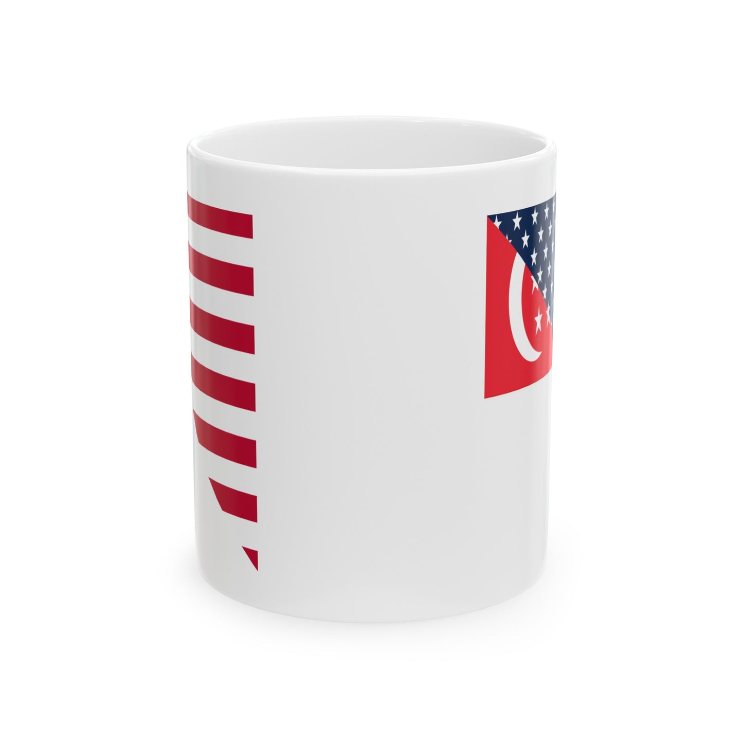 Singapore American Flag Half Singaporean USA Ceramic Mug 11oz, 15oz Cup