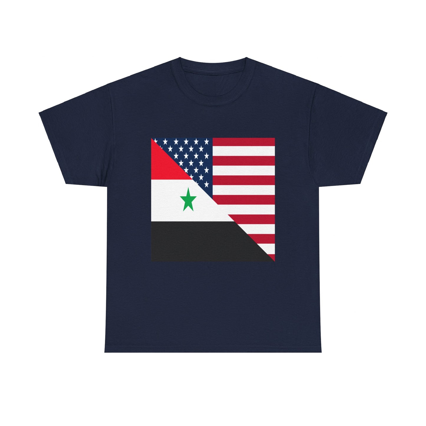 Syrian American Flag Half Syria USA T-Shirt | Unisex Tee Shirt