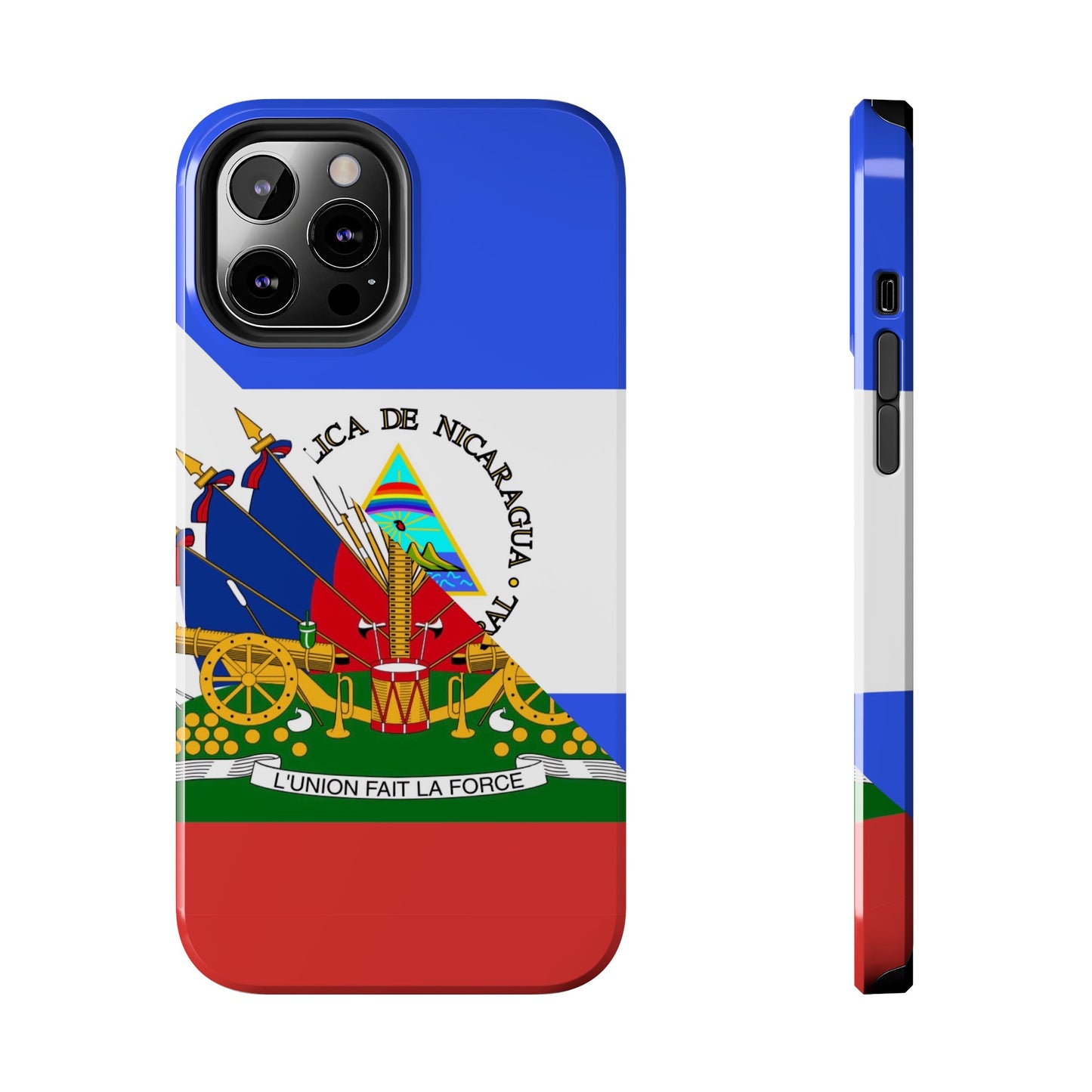 Haiti Nicaragua Flag Haitian Nicaraguan Tough Phone Cases