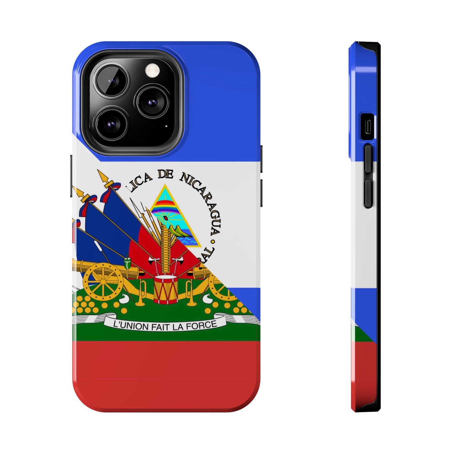 Haiti Nicaragua Flag Haitian Nicaraguan Tough Phone Cases