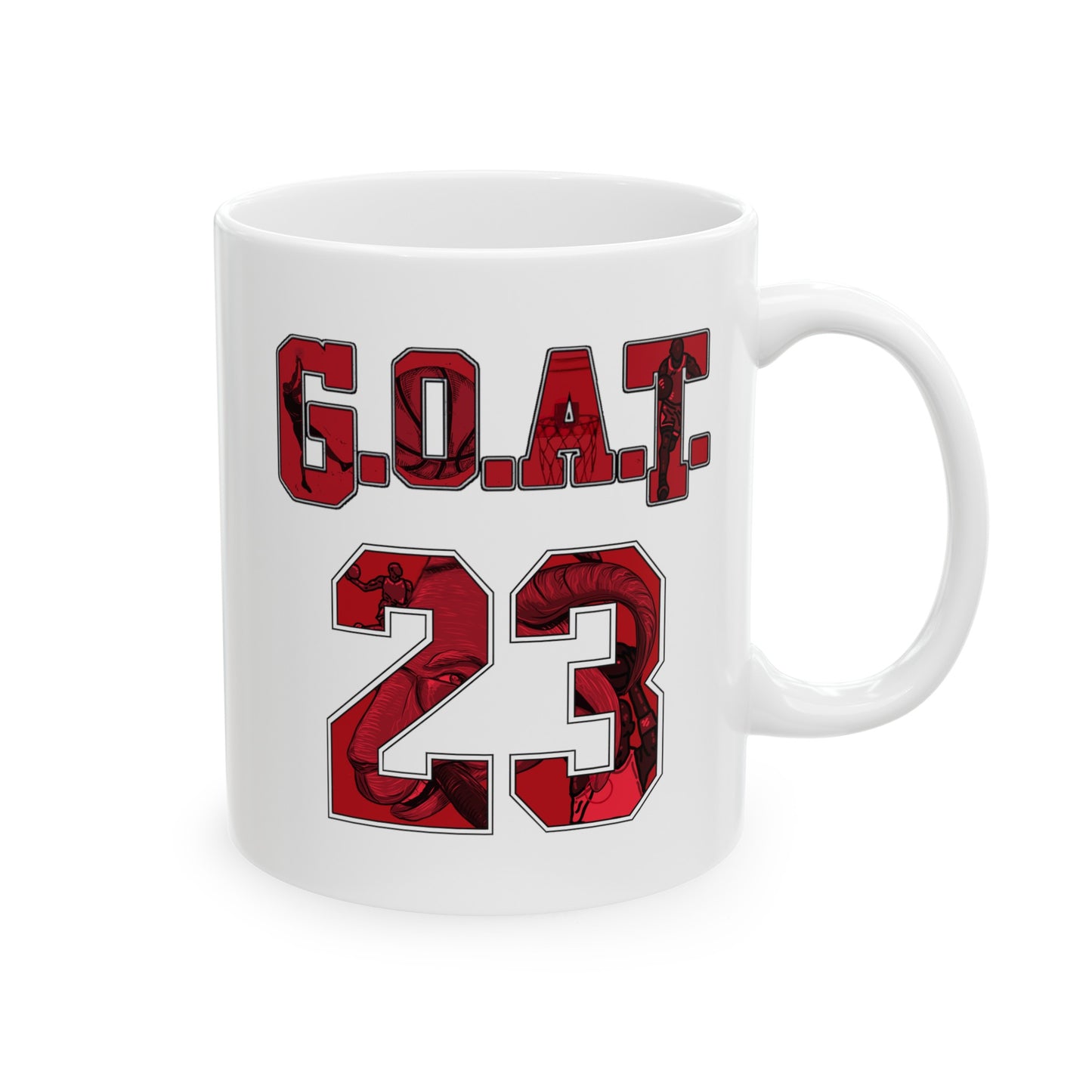 GOAT 23 | Chicago Basketball G.O.A.T. Ceramic Mug 11oz, 15oz Cup