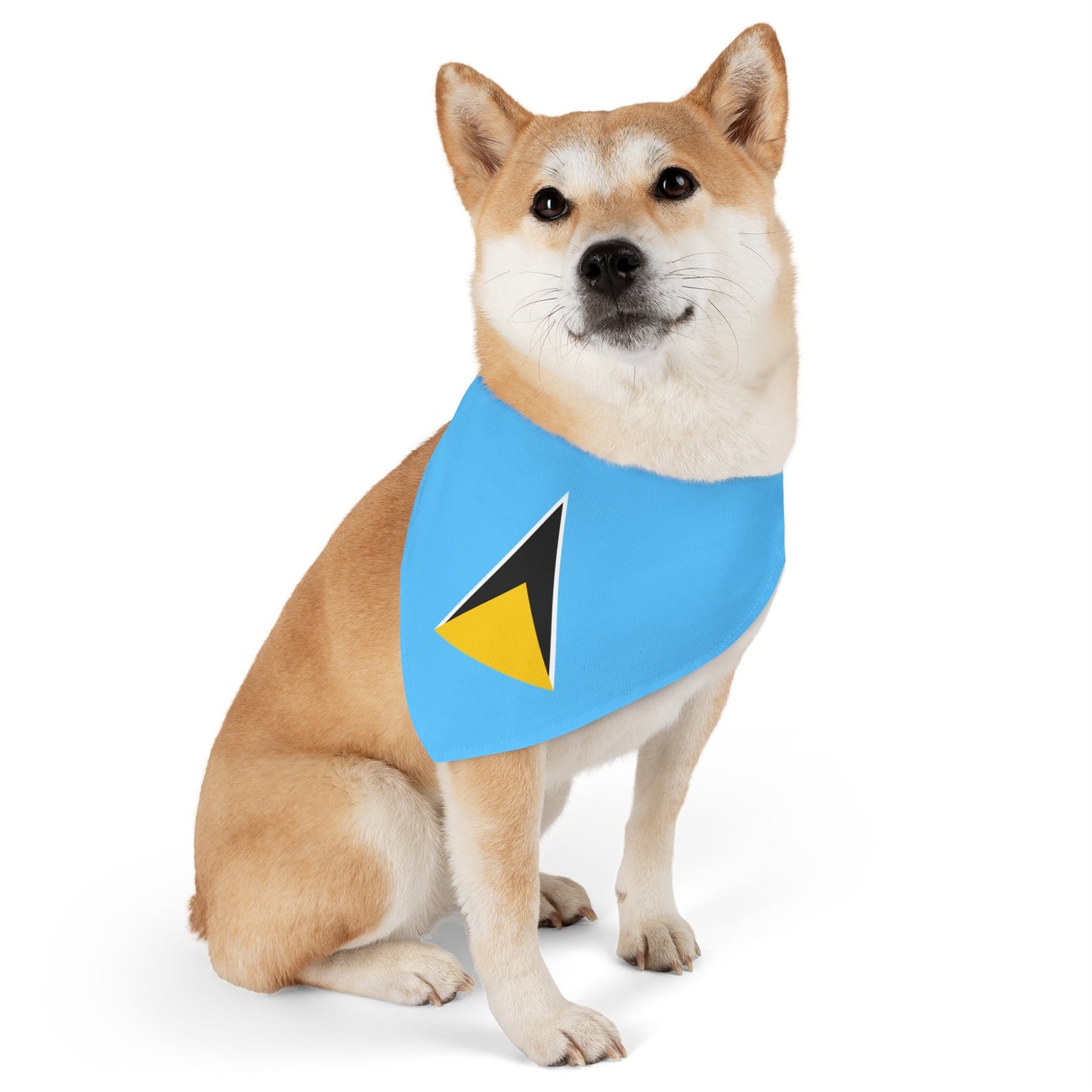 St. Lucian Pet Bandana Collar | St. Lucia Flag Dog Cat Animal