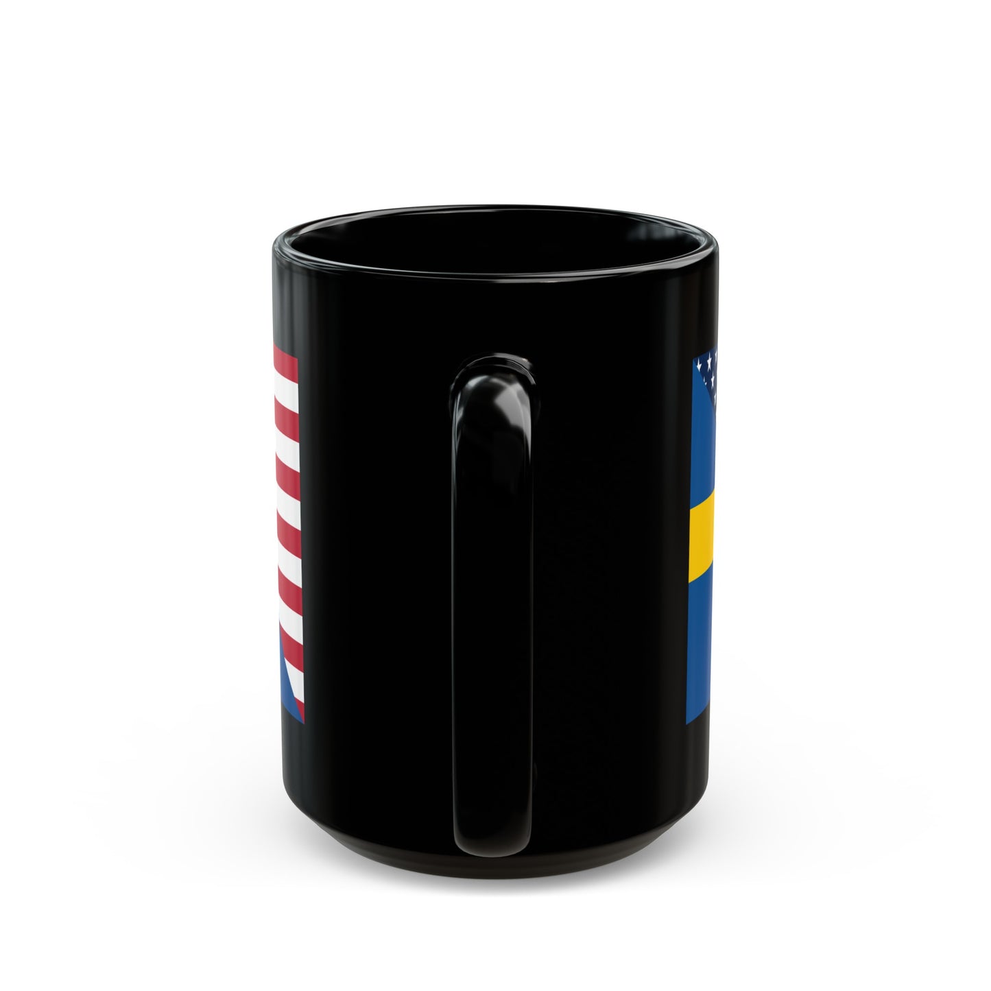 Swedish American Flag Sweden USA Black Mug (11oz, 15oz)