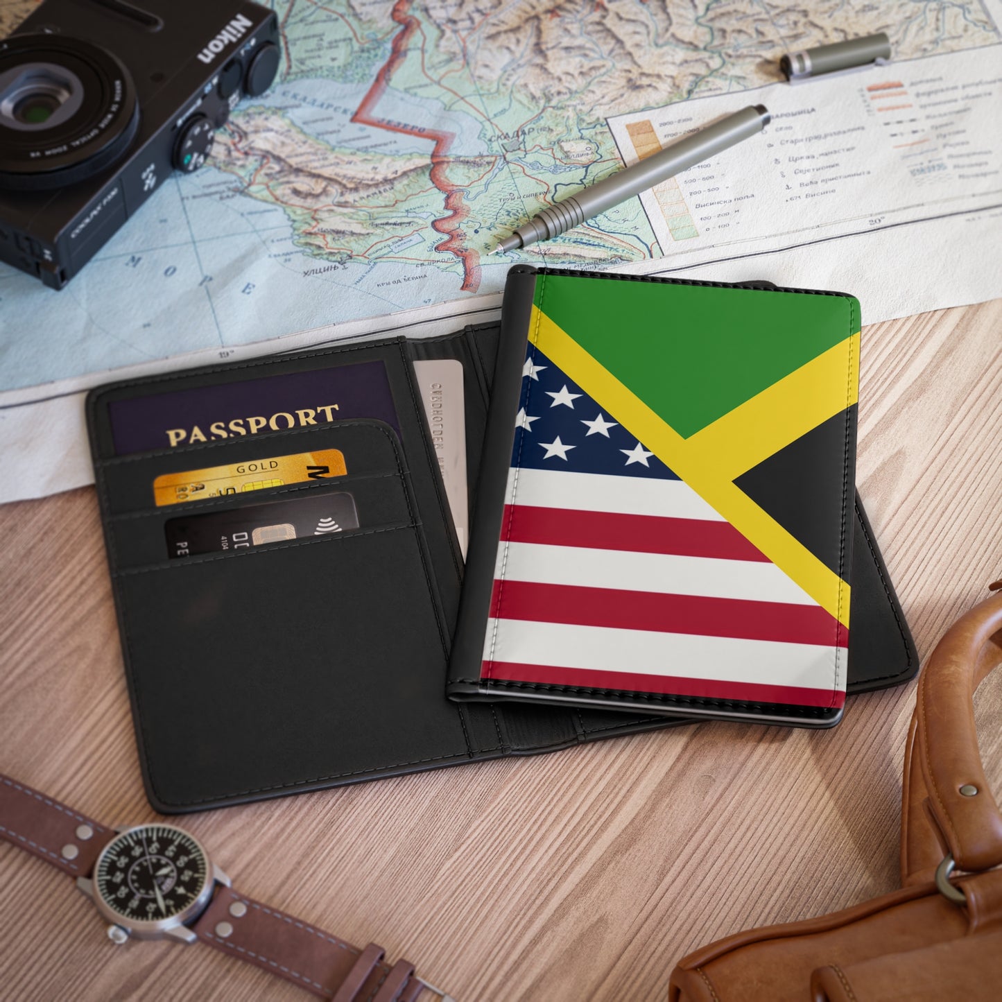 Jamaican American Passport Cover | Jamaica USA Travel