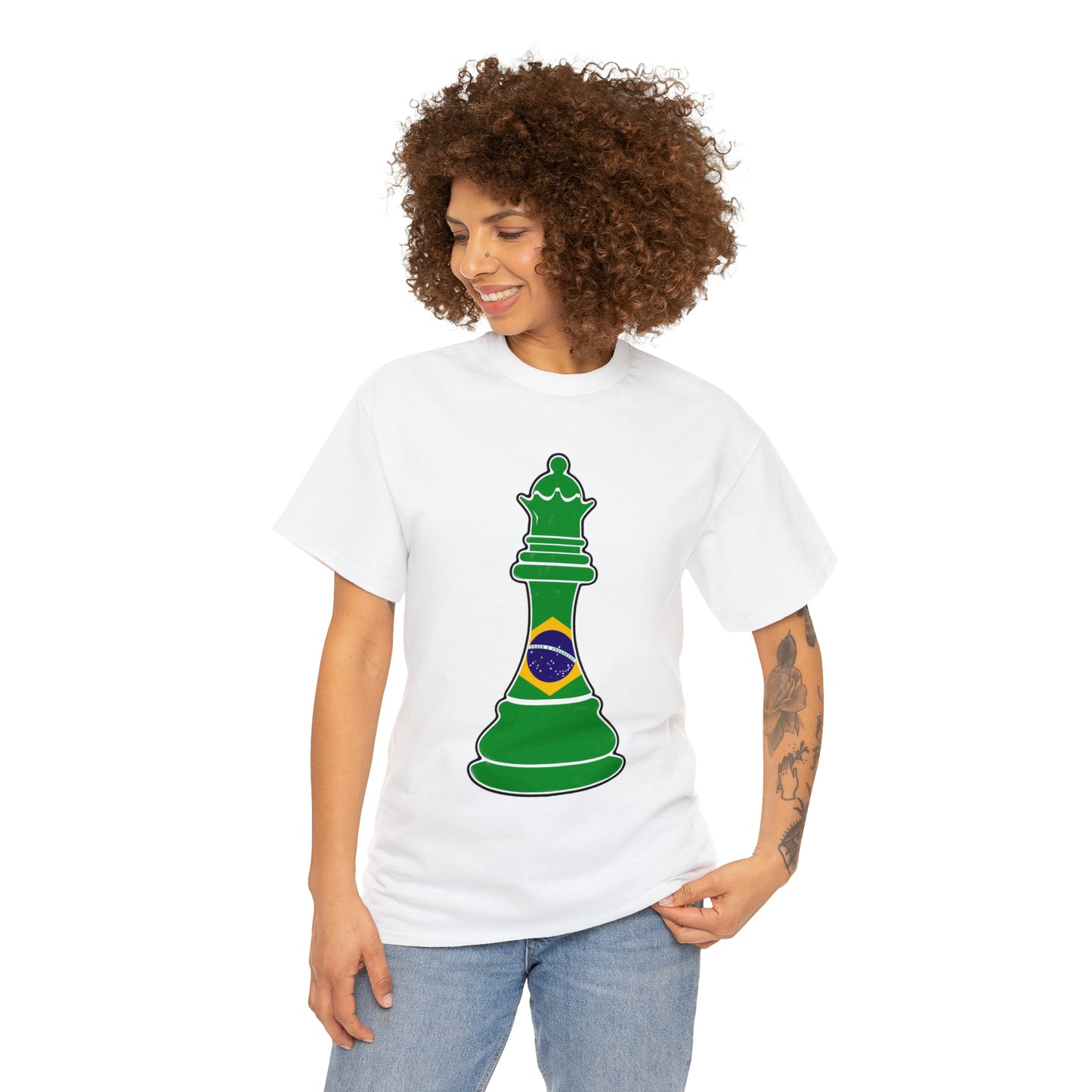 Brazillian Queen Flag Chess Piece Brazil T-Shirt | Unisex Tee Shirt