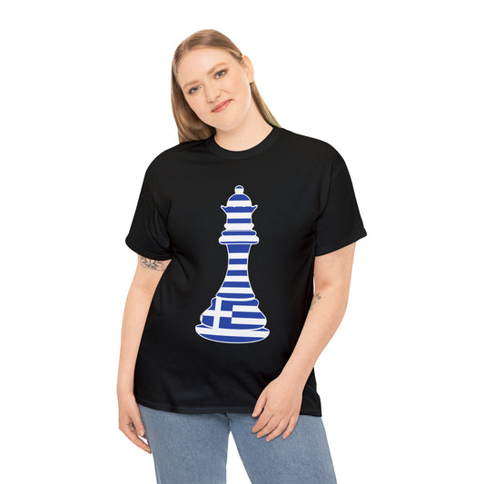 Greek Queen Flag Chess Piece Greece T-Shirt | Unisex Tee Shirt