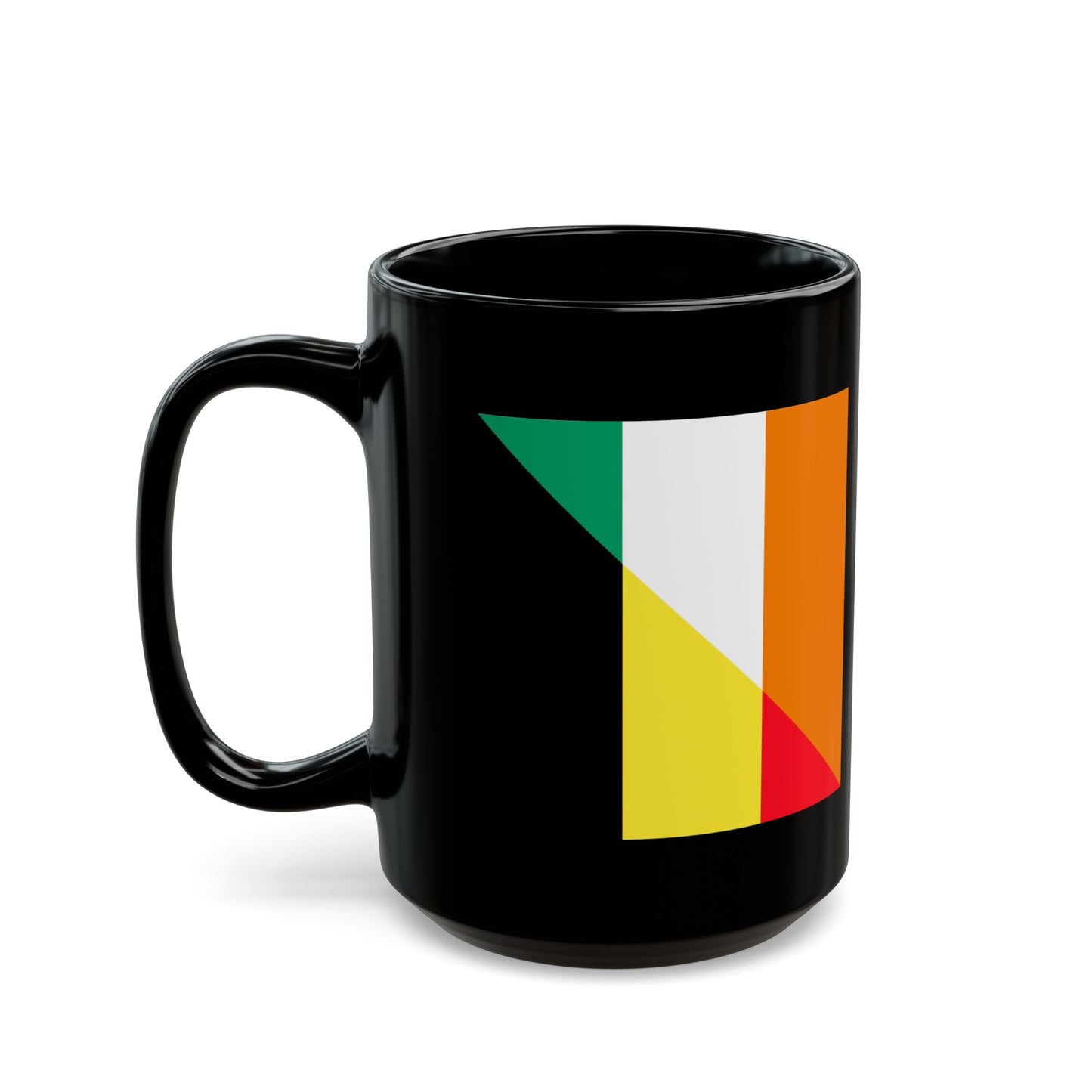 German Irish Flag Half Germany Ireland Black Mug (11oz, 15oz)