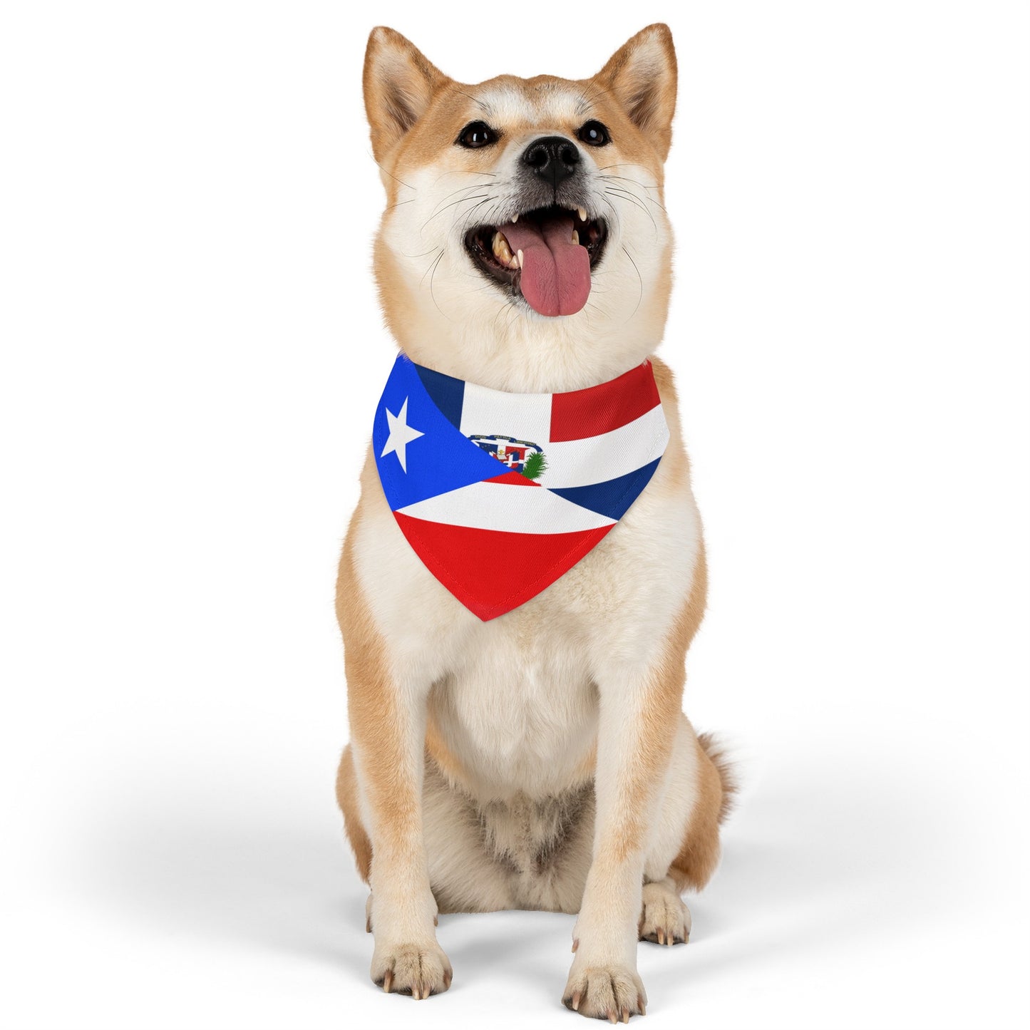 Puerto Rico Dominican Republic Pet Dog Cat Bandana Collar | PR DR