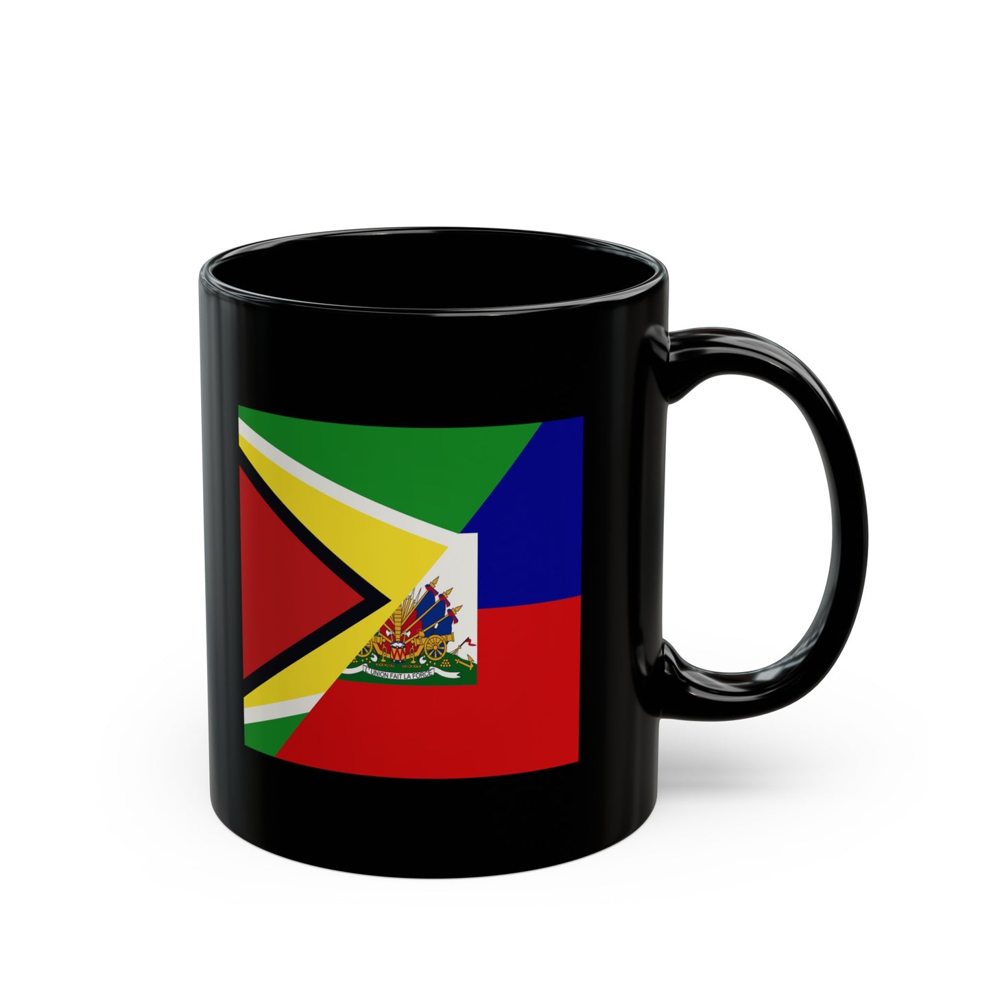 Haiti Guyana Flag Haitian Guyanese Black Mug (11oz, 15oz)