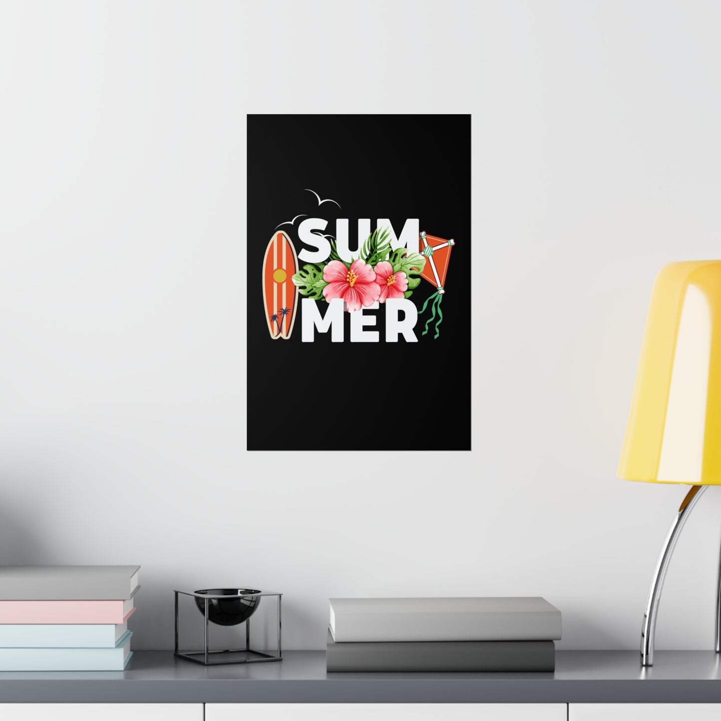 Summer Surfboard and Kite 2 Premium Matte Poster