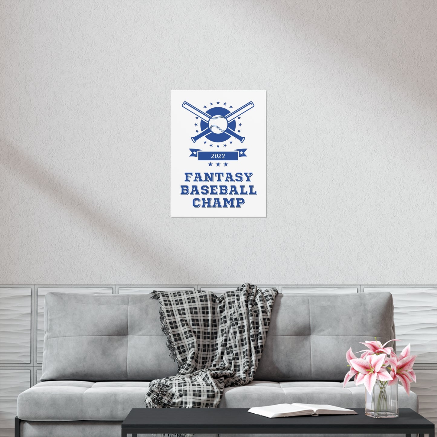 Fantasy Baseball Champ 2022 Sports Champion Bats Premium Matte Poster