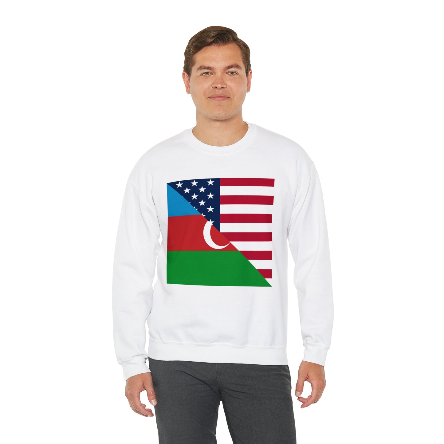 Azerbaijan American Flag USA Unisex Sweatshirt