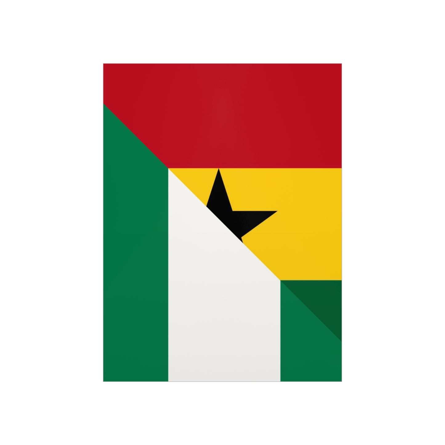 Nigerian Ghanaian Flag Nigeria Ghana Naija Premium Matte Poster