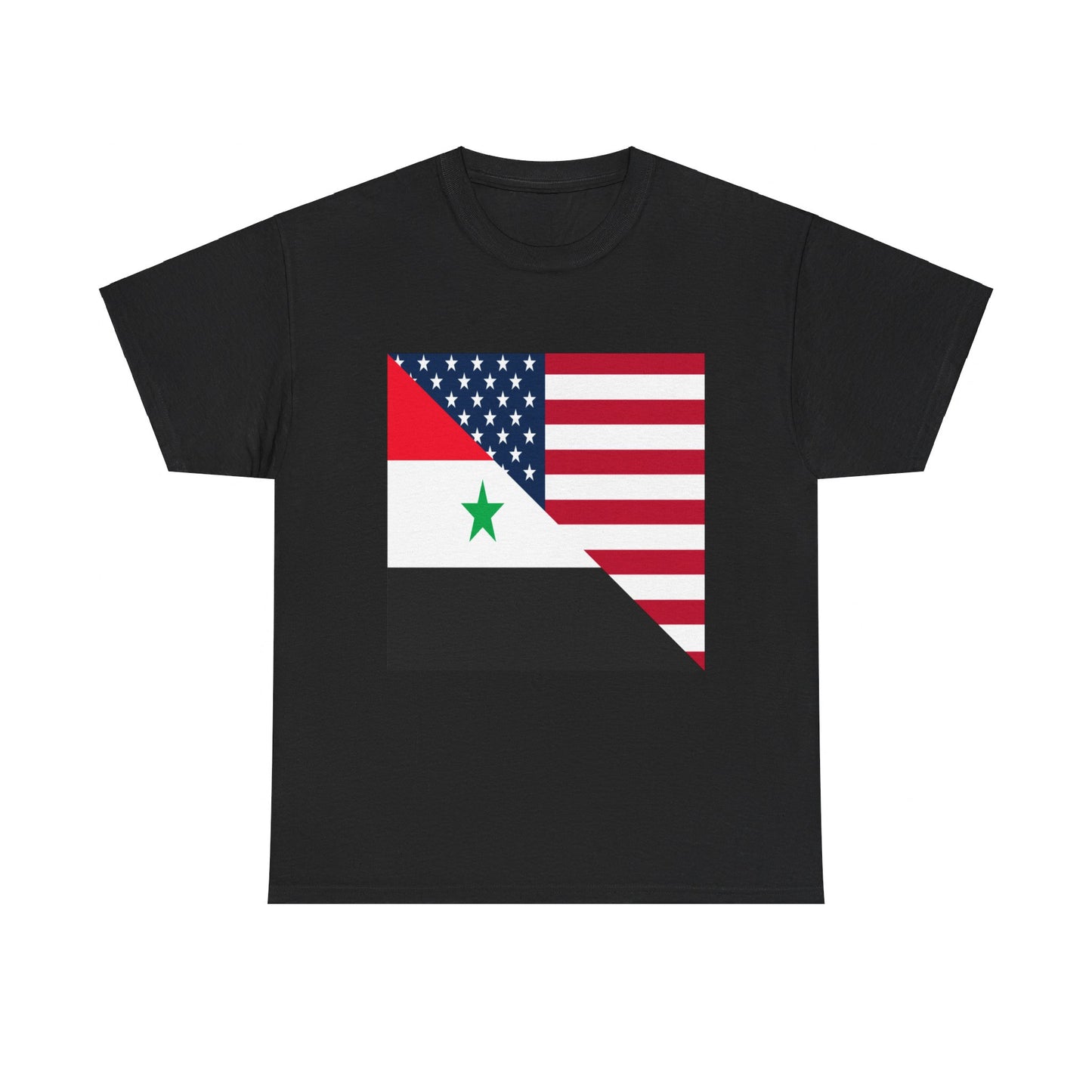 Syrian American Flag Half Syria USA T-Shirt | Unisex Tee Shirt