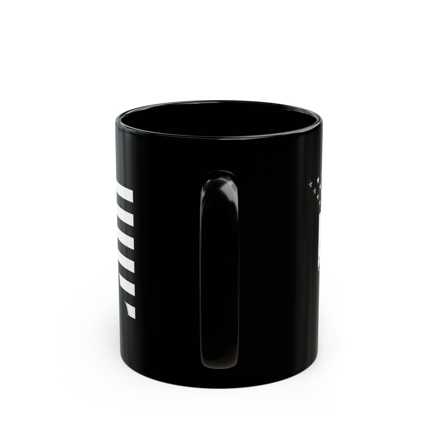 Haitian American Black White Flag Haiti USA Black Mug (11oz, 15oz)