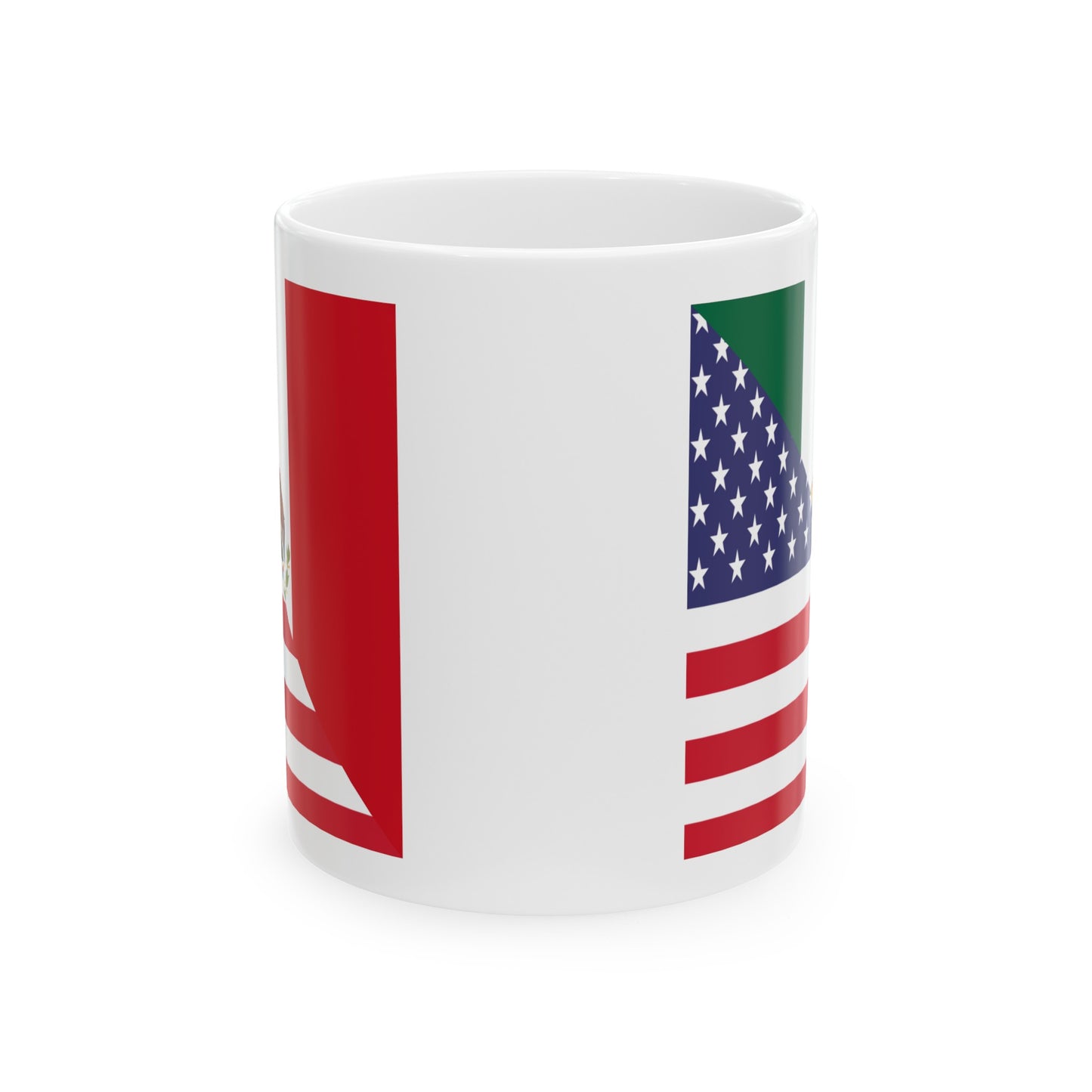 Mexico America Flag | Half US Mexican Ceramic Mug 11oz, 15oz Cup