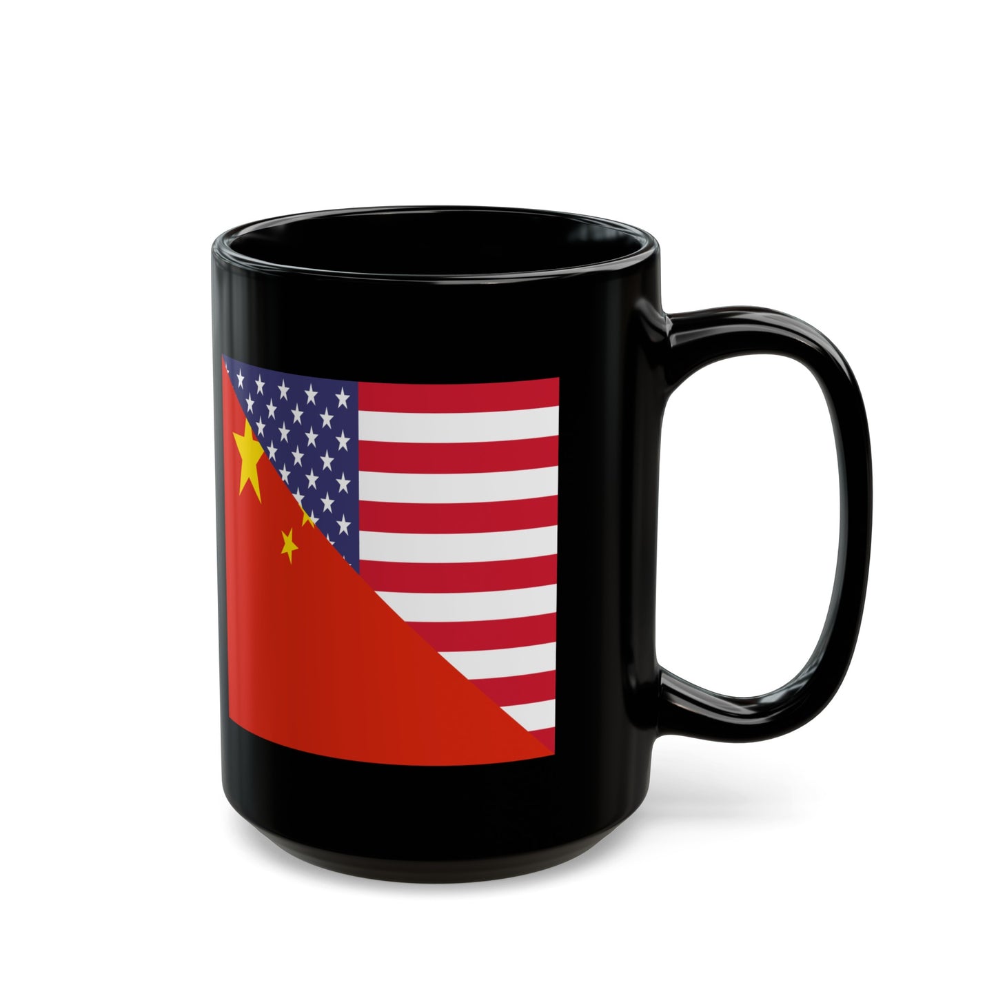 Chinese American Flag China USA Black Mug (11oz, 15oz)