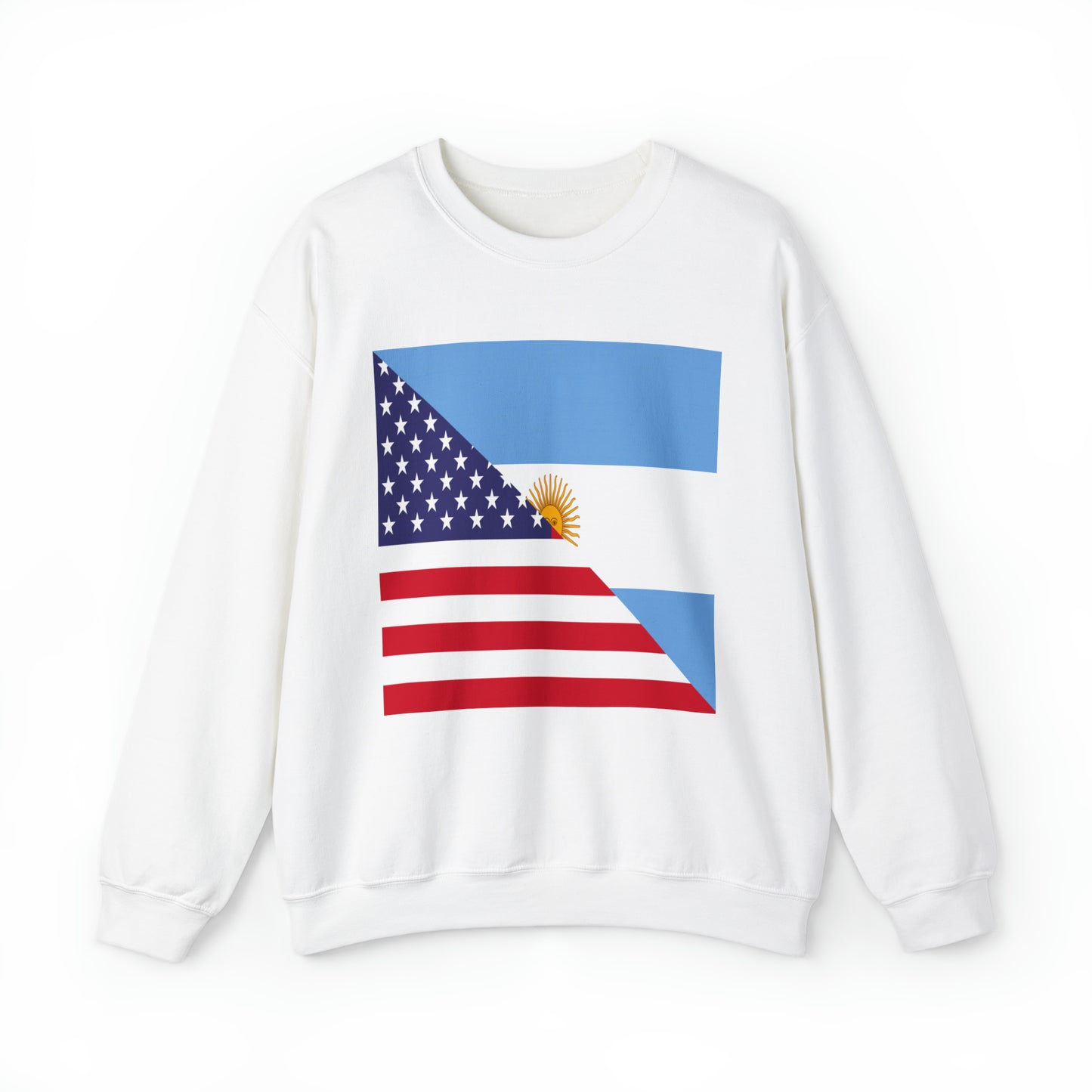 Argentina American Flag Argentinian USA Half Unisex Sweatshirt