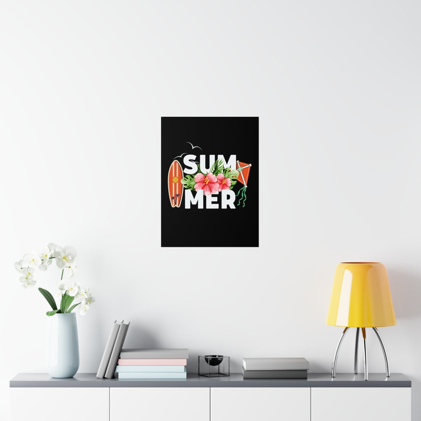 Summer Surfboard and Kite 2 Premium Matte Poster