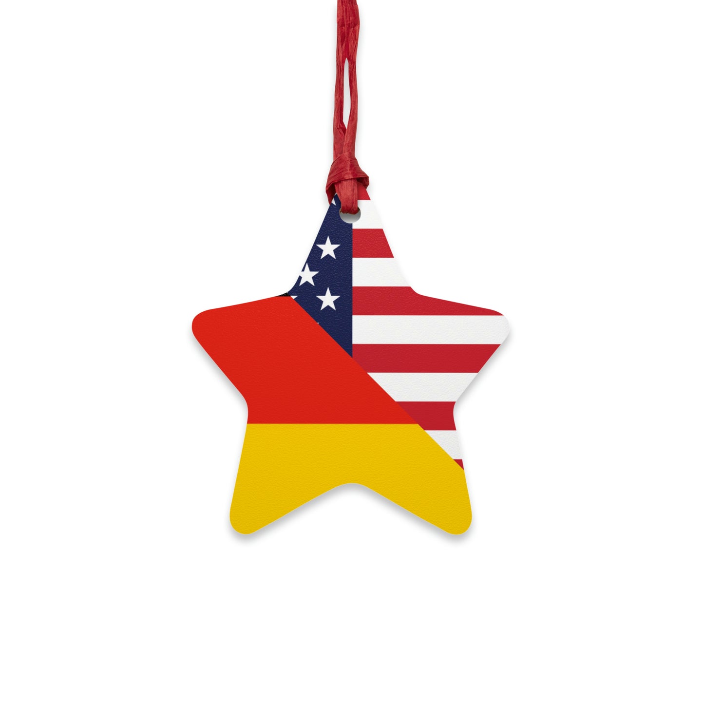 German American Flag Germany USA Wooden Ornament