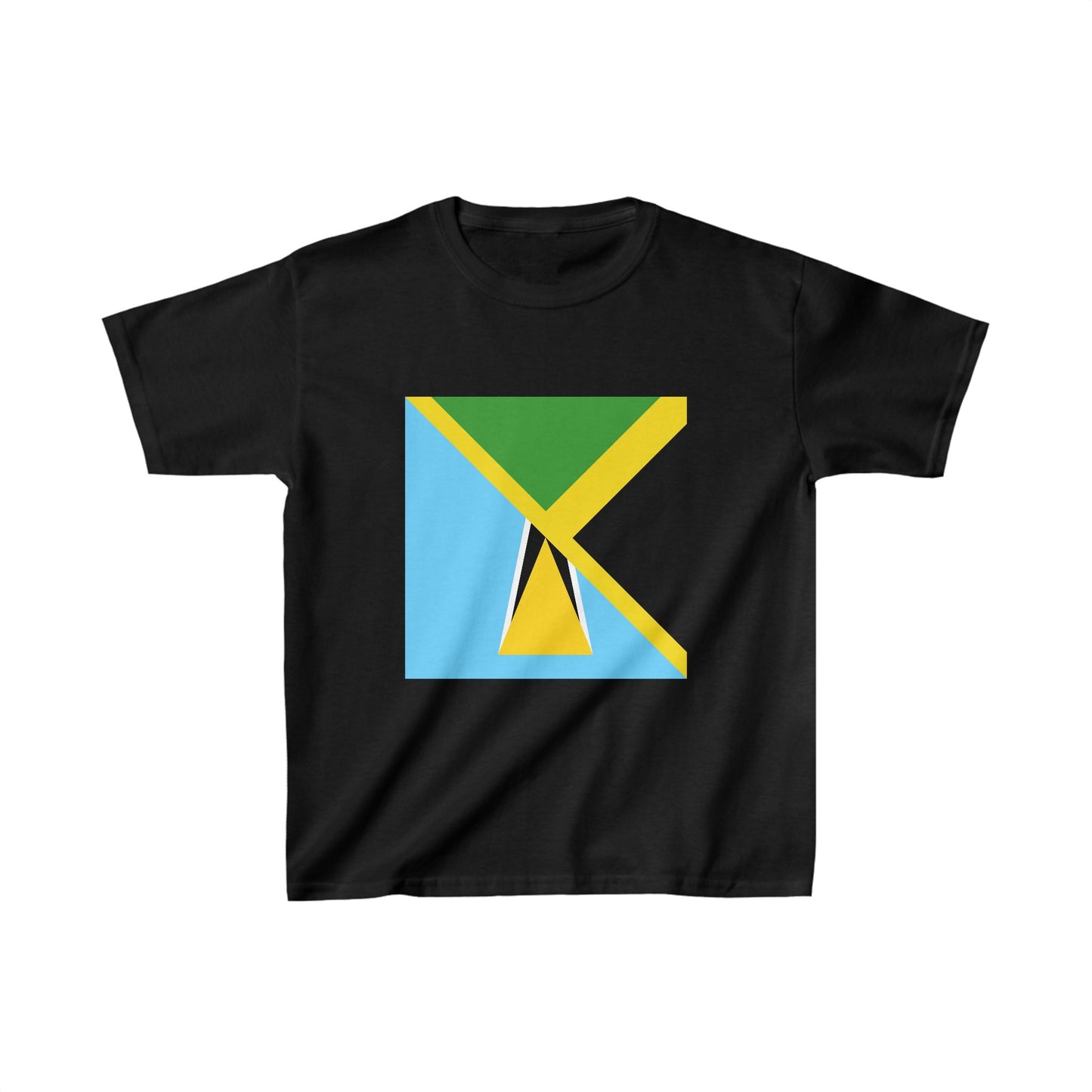 Kids Jamaica St Lucia Flag Jamaican T-Shirt | Unisex Tee Shirt