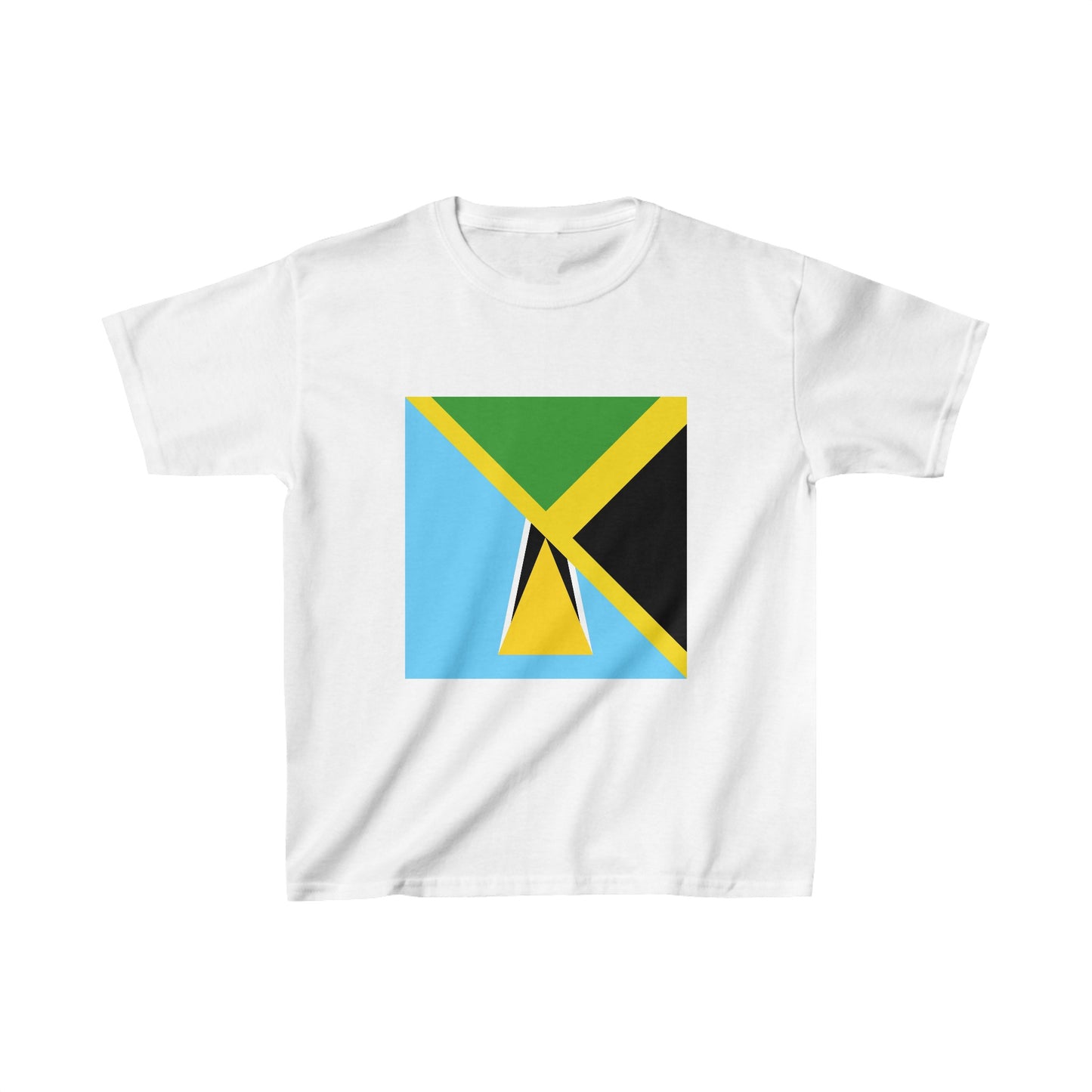 Kids Jamaica St Lucia Flag Jamaican T-Shirt | Unisex Tee Shirt