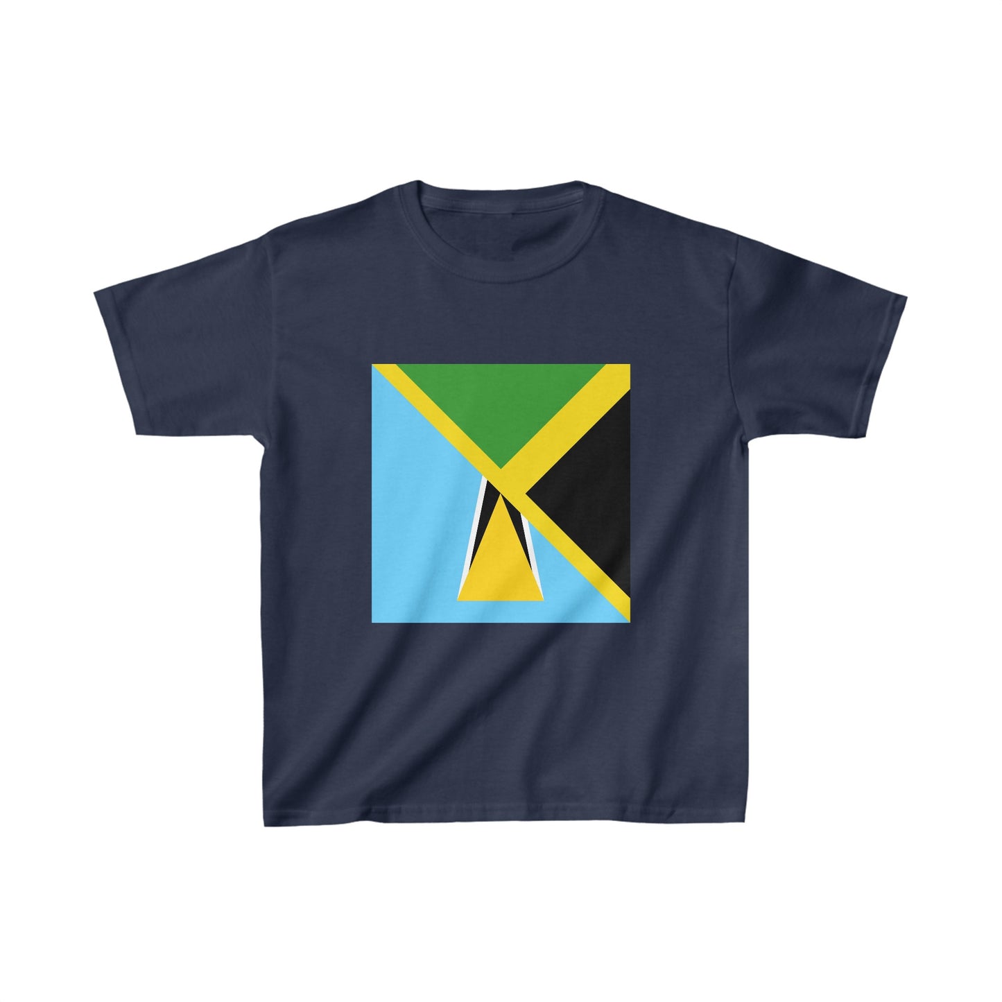 Kids Jamaica St Lucia Flag Jamaican T-Shirt | Unisex Tee Shirt