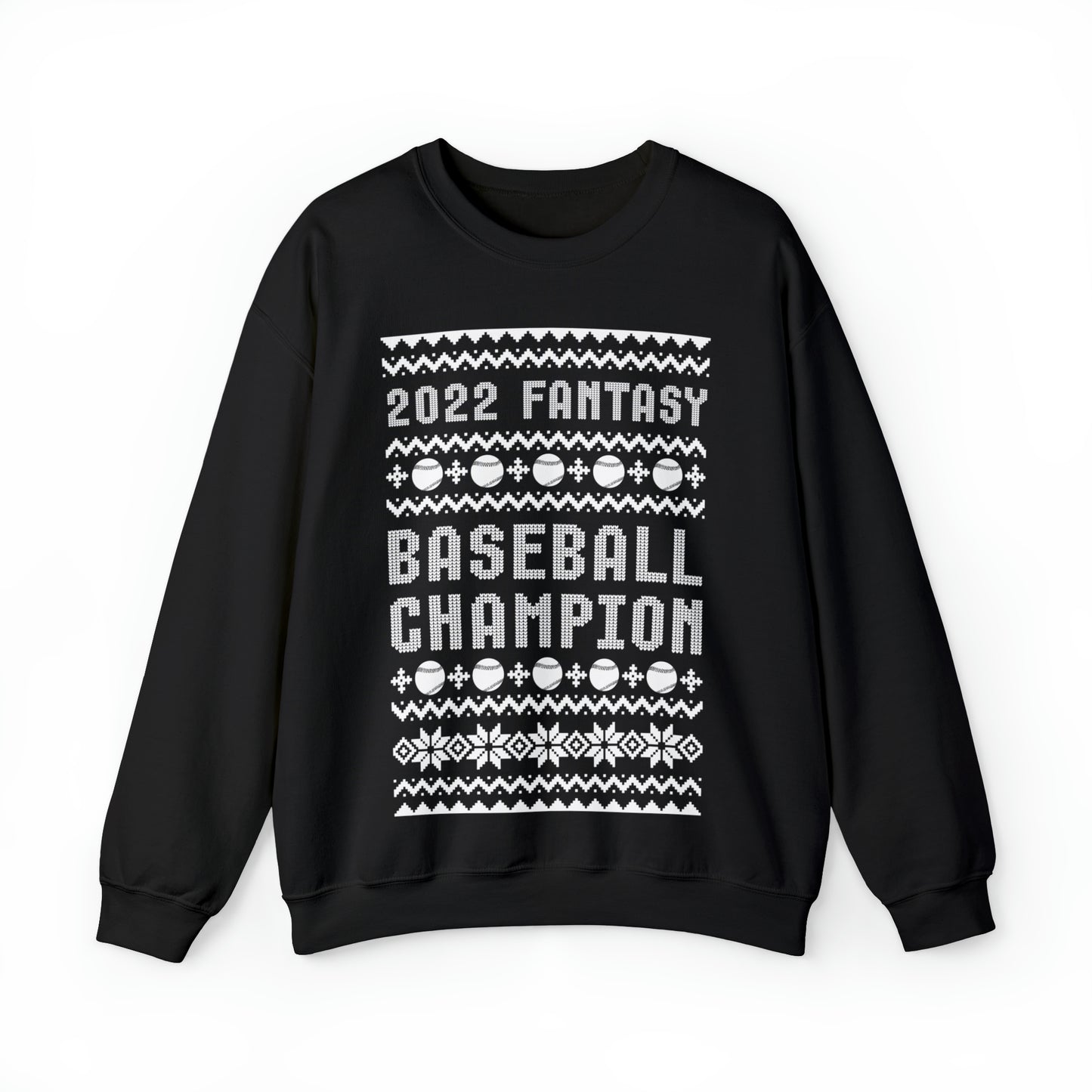2022 Fantasy Baseball Champion Ugly Holiday Christmas Champ Unisex Sweatshirt