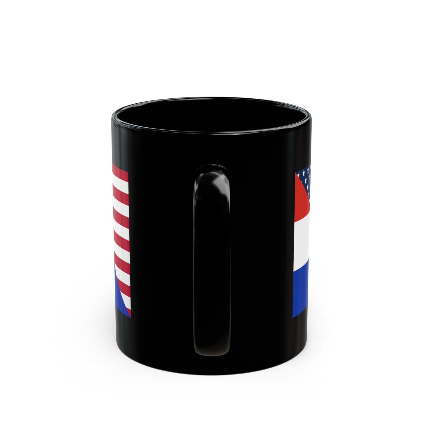 Paraguay American Flag Half Paraguyan USA Black Mug (11oz, 15oz)