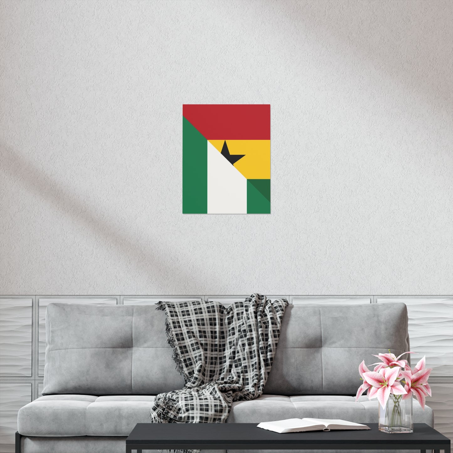 Nigerian Ghanaian Flag Nigeria Ghana Naija Premium Matte Poster